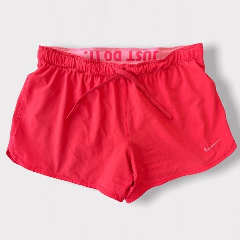 Nike Dri Fit Phantom Dual Running Shorts Fold Over Waist Orange Sz S